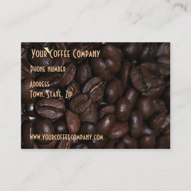 Carte de visite de grain de café (Devant)