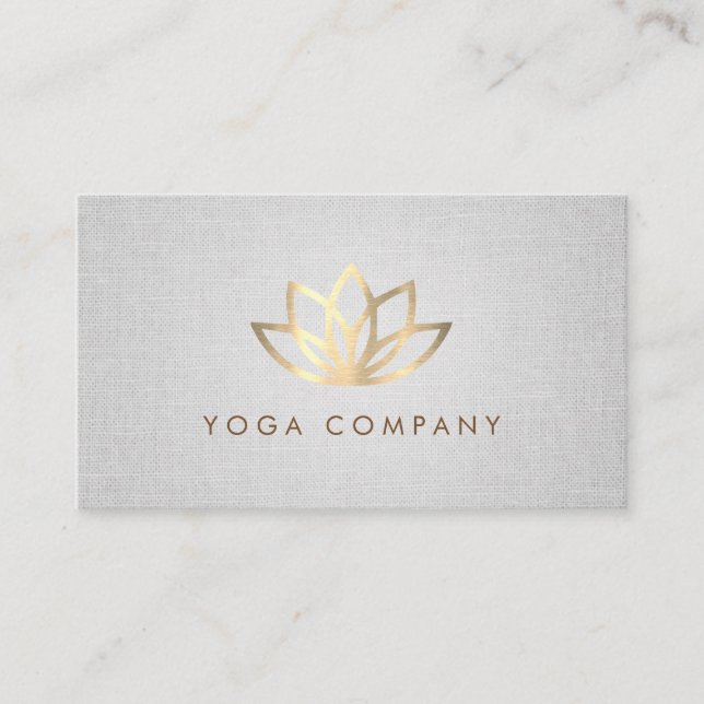 Carte de visite de gris d'instructeur de yoga de (Devant)