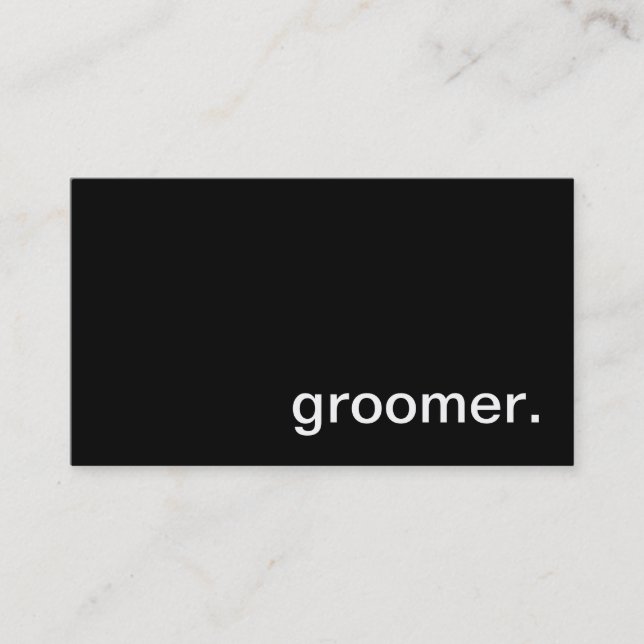 Carte de visite de Groomer (Devant)