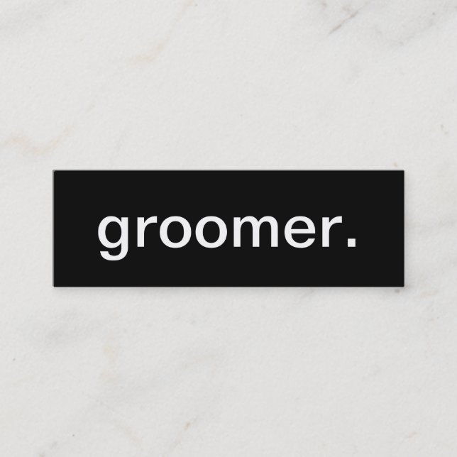 Carte de visite de Groomer (Devant)
