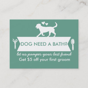 Carte de visite de Groomer de chien -