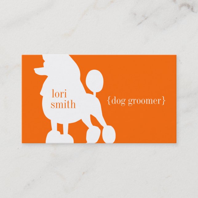 Carte de visite de Groomer de chien - caniche (Devant)