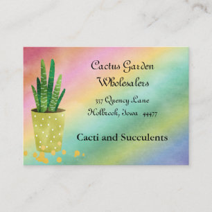 Carte de visite de gros coloré Cactus