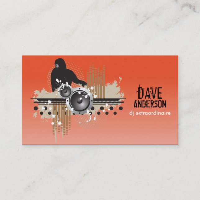 Carte de visite de groupe DJ (Funky Disk Jockey) (Devant)