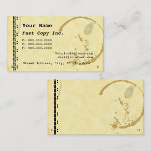 Carte de visite de Grunge de la machine à écrire à