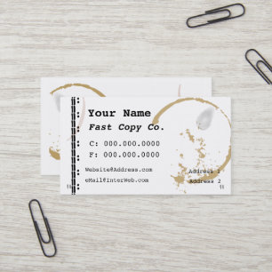 Carte de visite de Grunge de la machine à écrire à