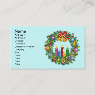 Carte de visite de guirlande de Noël