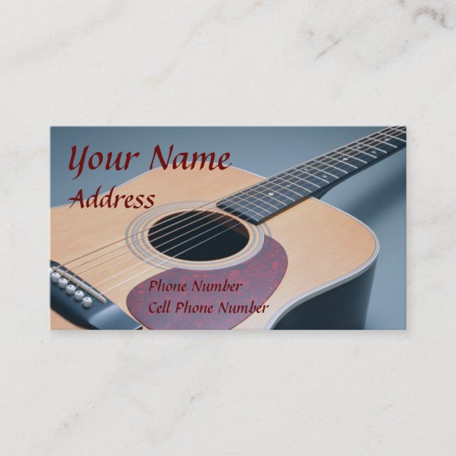 Carte de visite de guitare (Devant)