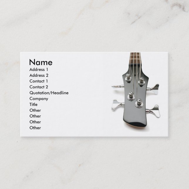 Carte de visite de guitare (Devant)