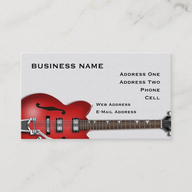 Carte de visite de guitare (Devant)