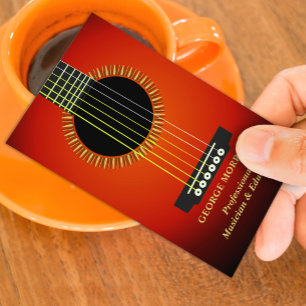 Carte de visite de guitare de musique