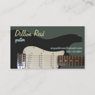 Carte de visite de guitare électrique noir