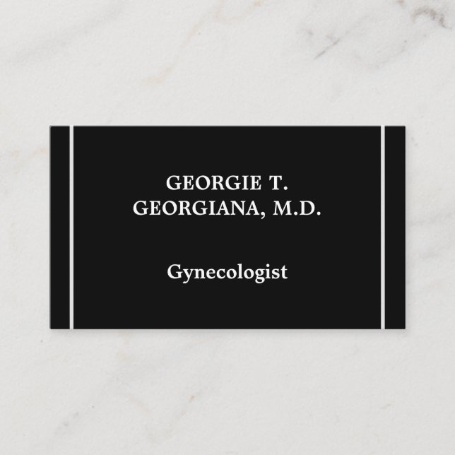 Carte de visite de gynécologue classique (Devant)