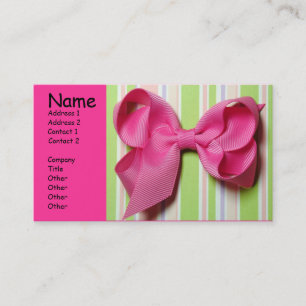 Carte de visite de Hairbow horizontal
