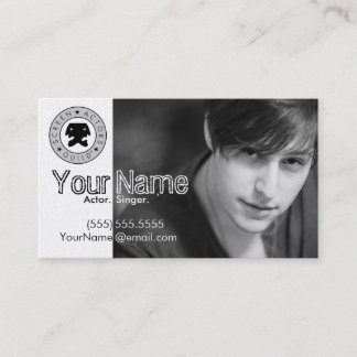 Carte de visite de Headshot pour l'acteur