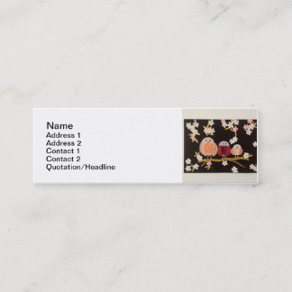 Carte de visite de hibou mince