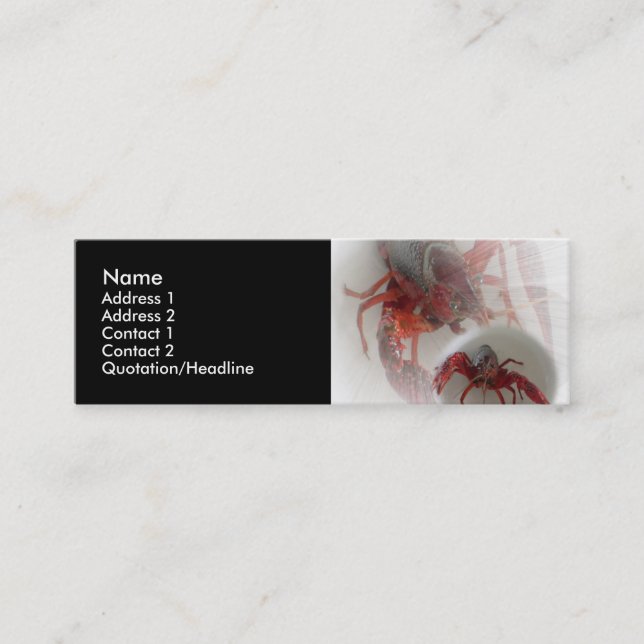 Carte de visite de homards (Devant)