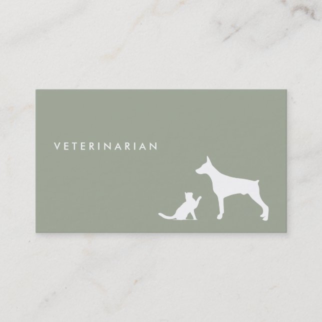 Carte de visite de ı vétérinaire de chat et de (Devant)