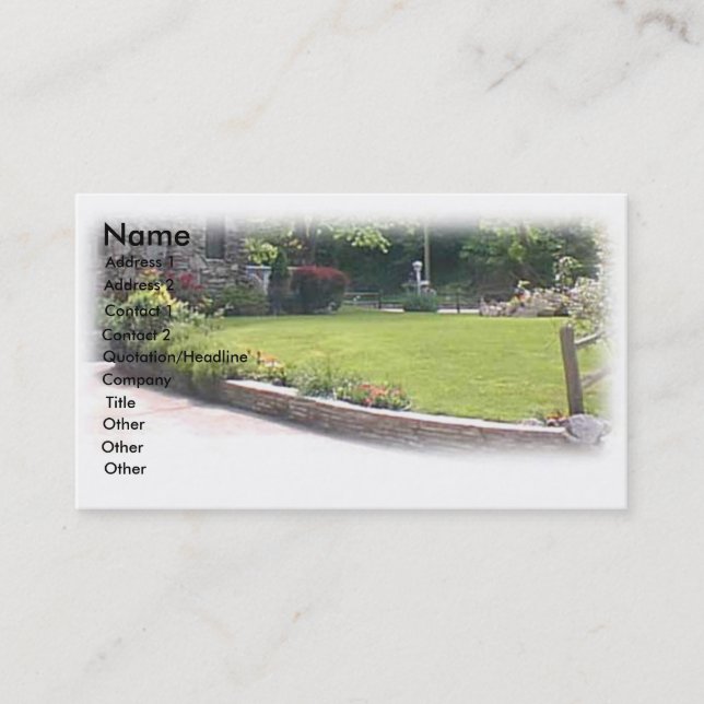 Carte de visite de jardin (Devant)