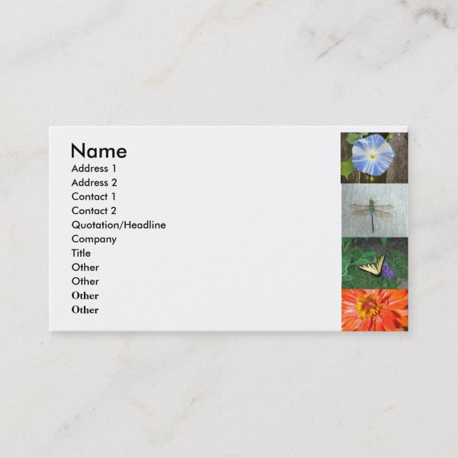 carte de visite de jardin… (Devant)