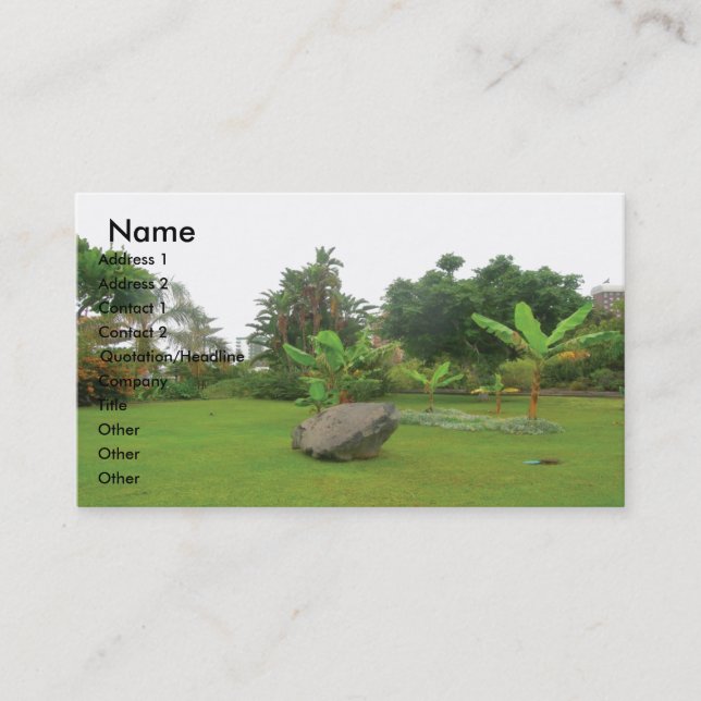 Carte de visite de jardin (Devant)