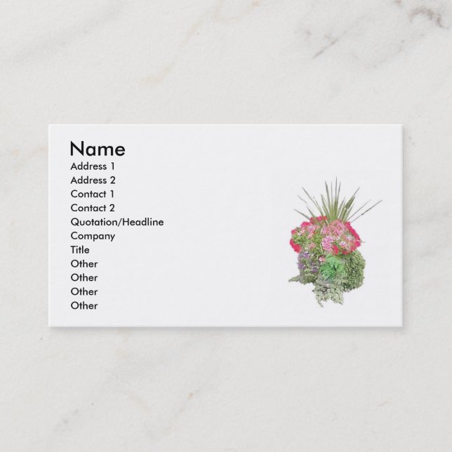 Carte de visite de jardin (Devant)