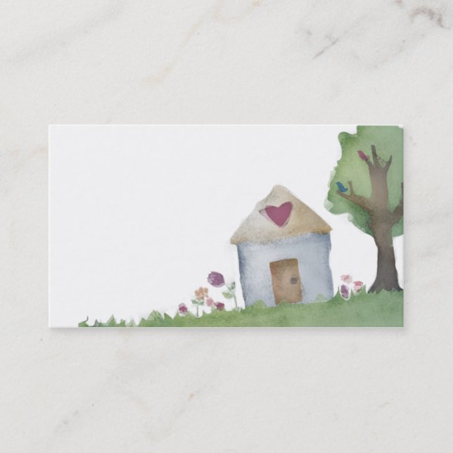 carte de visite de jardin de maison d'amour (Devant)