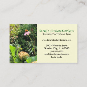 Carte de visite de jardin de photo