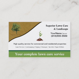 Carte de visite de jardinage de logo de paysagiste