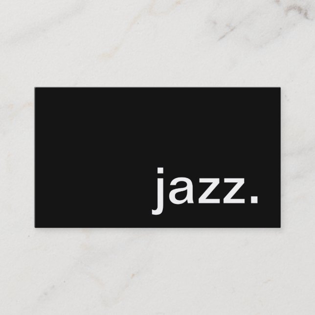 Carte de visite de jazz (Devant)