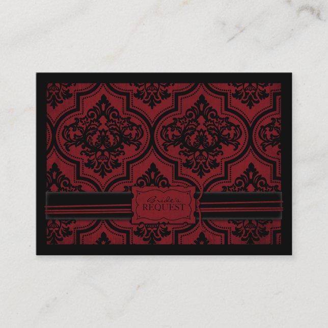 Carte de visite de jeune mariée de vampire (Devant)