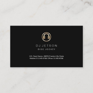 Carte de visite de jockey sur disque pour écouteur