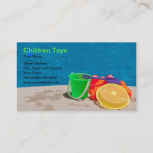 Carte de visite de jouets d'enfants