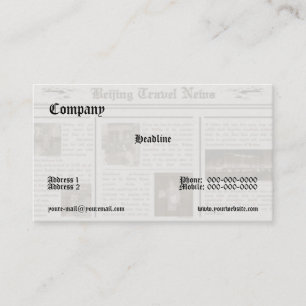 Carte de visite de journal