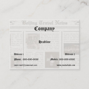 Carte de visite de journal