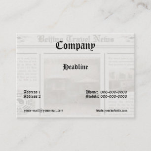 Carte de visite de journal
