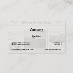 Carte de visite de journal