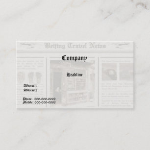 Carte de visite de journal