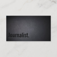 Carte de visite de journalisme professionnel Black