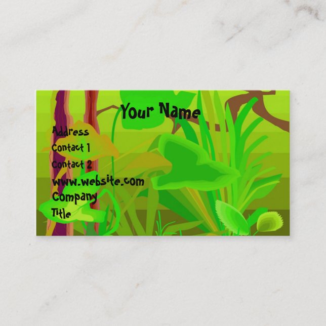 Carte de visite de jungle (Devant)