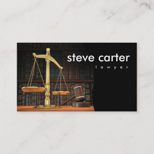 Carte de visite de justice de loi d'avocat (Devant)