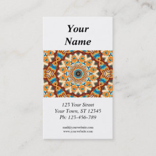 Carte de visite de kaléidoscope avec le calendrie