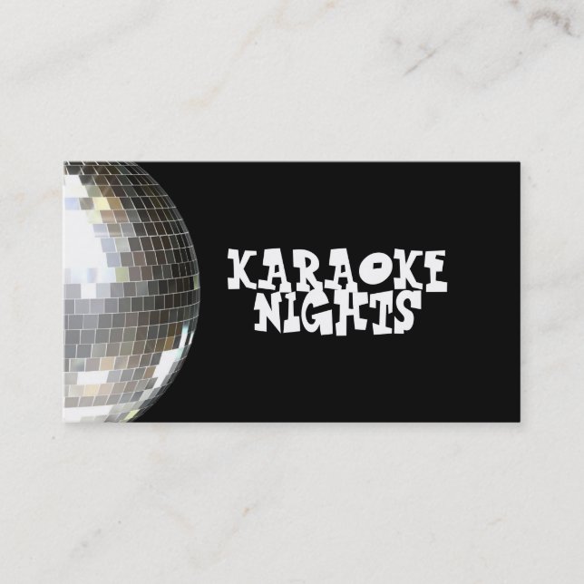 Carte de visite de karaoke (Devant)