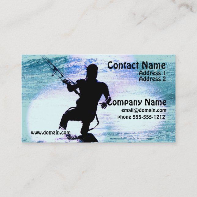 Carte de visite de Kiteboarding (Devant)