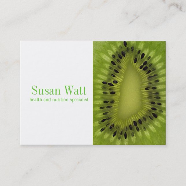 Carte de visite de kiwi de nutritionniste (Devant)