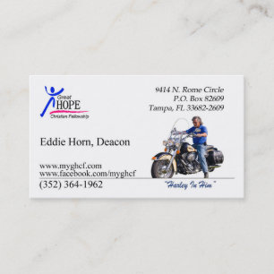 Carte de visite de klaxon d'Eddie