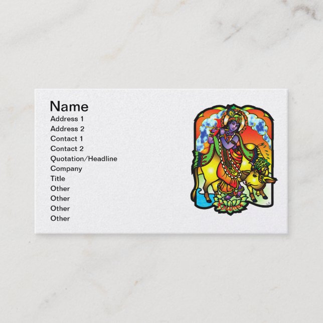 Carte de visite de Krishna (Devant)