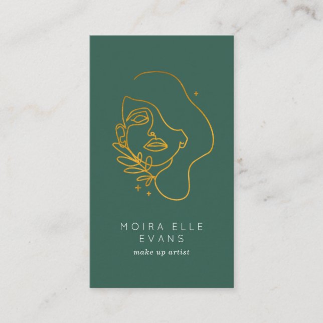 Carte de visite de la beauté des cheveux de ligne (Devant)