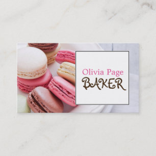 Carte de visite de la boulangerie Cute Pink Sweets