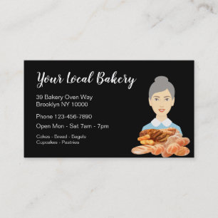 Carte de visite de la boulangerie rétro